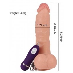 Adam Vibrating Realistik Vantuzlu Titreşimli Dildo 21 cm